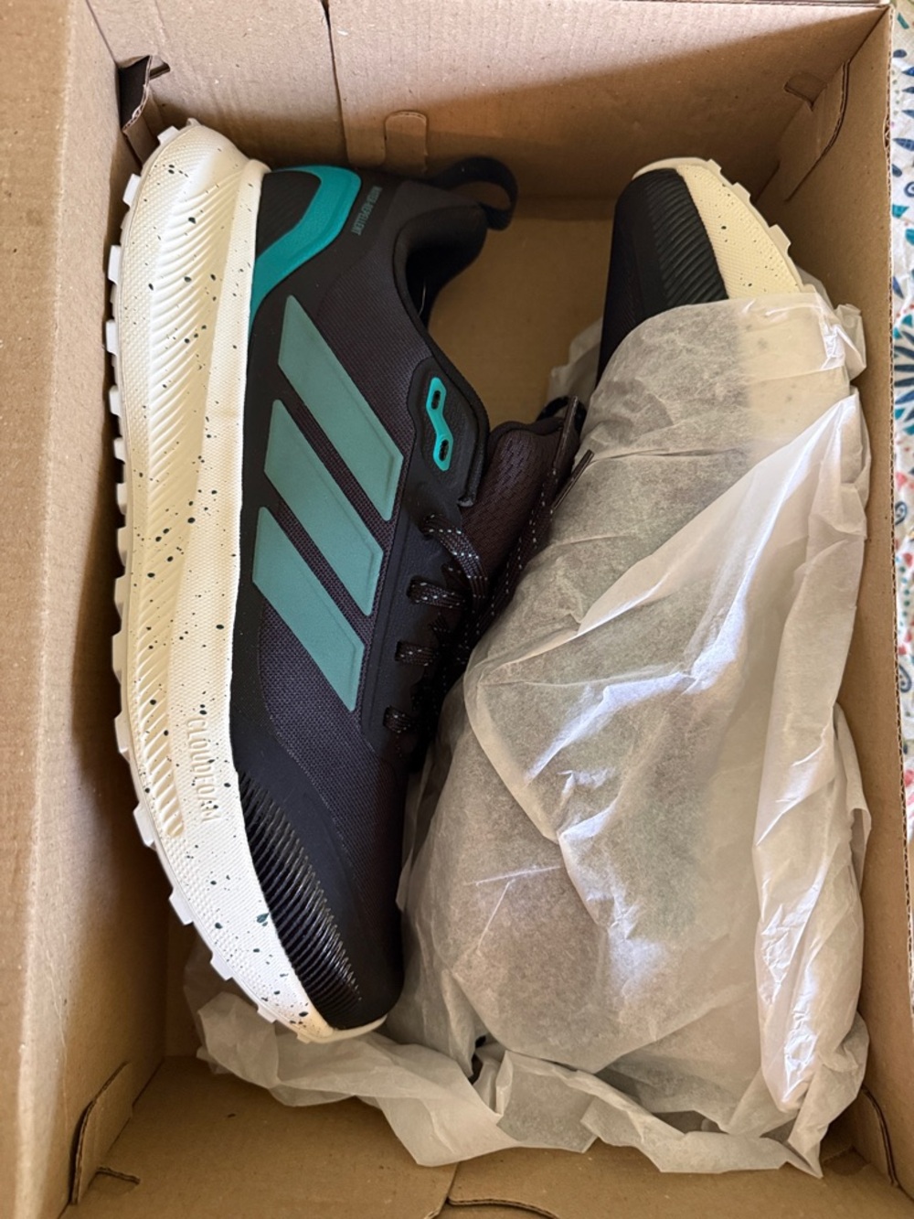 adidas Men's Black & Teal Trail Running Sneakers